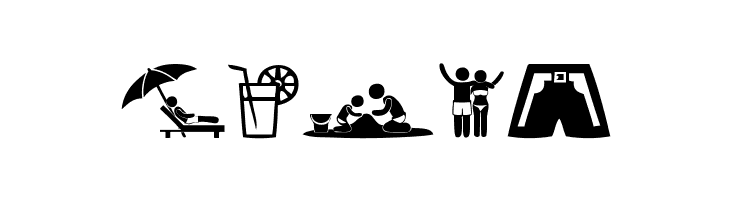 Summer Icons  Free Fonts Download