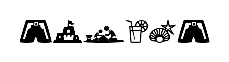 Summer Icons  Free Fonts Download