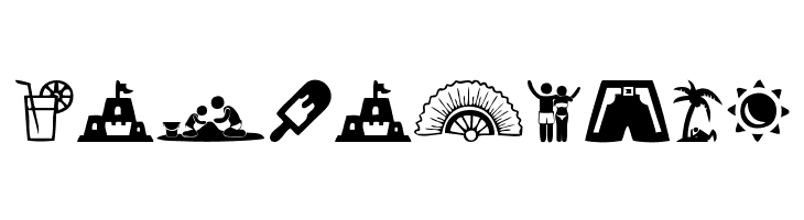 Summer Icons  Free Fonts Download