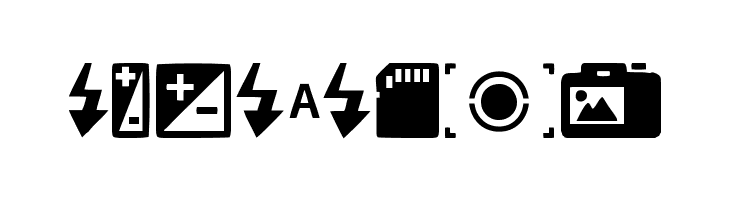 Digital Camera Symbols  Free Fonts Download