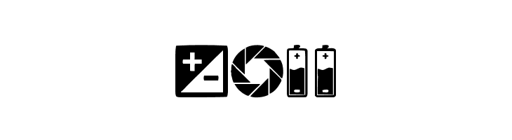 Digital Camera Symbols  Free Fonts Download
