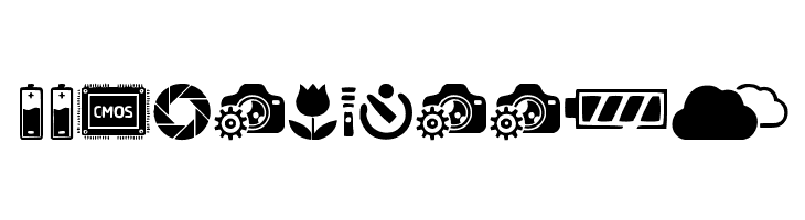Digital Camera Symbols  Free Fonts Download