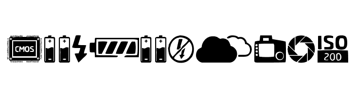 Digital Camera Symbols  Free Fonts Download