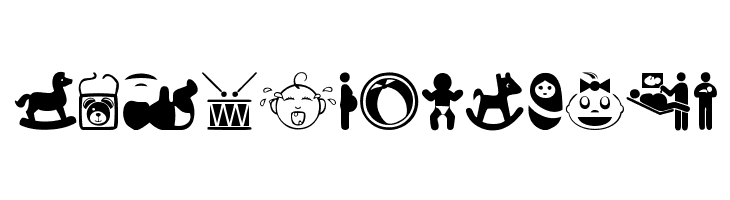baby icons  Free Fonts Download