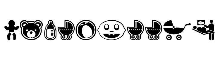 baby icons  Free Fonts Download