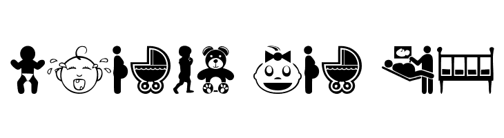 baby icons  Free Fonts Download