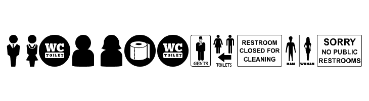 Restroom  Free Fonts Download