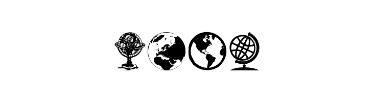 Globe Icons  Free Fonts Download