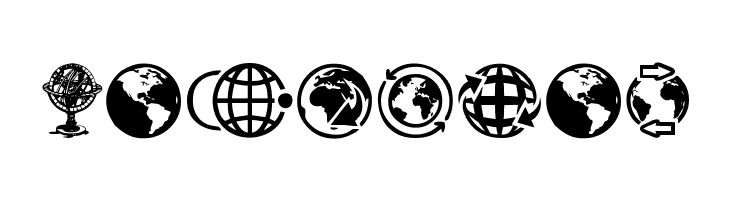Globe Icons  Free Fonts Download