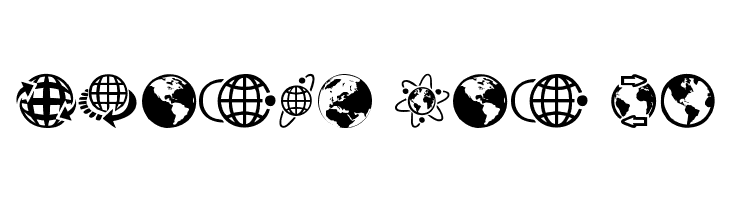 Globe Icons  Free Fonts Download