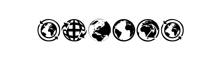 Globe Icons  Free Fonts Download