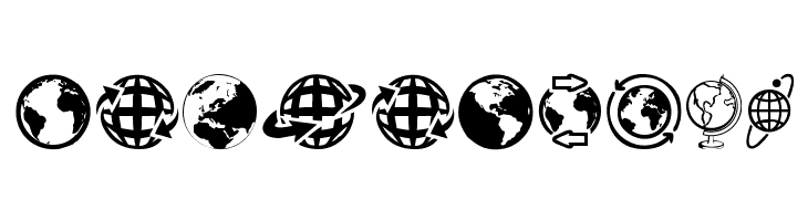 Globe Icons  Free Fonts Download