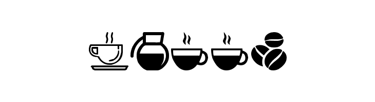 coffee icons  Free Fonts Download