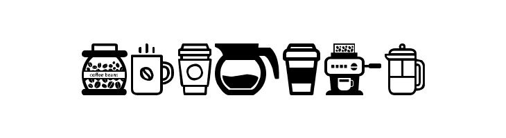coffee icons  Free Fonts Download