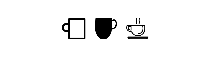 coffee icons  Free Fonts Download