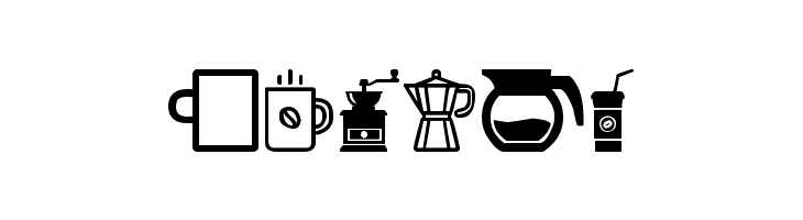 coffee icons  Free Fonts Download