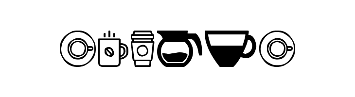 coffee icons  Free Fonts Download
