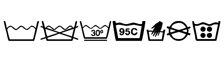 wash care  Free Fonts Download