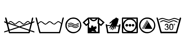 wash care  Free Fonts Download