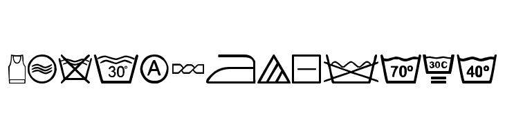 wash care  Free Fonts Download