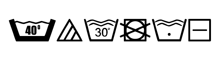 wash care  Free Fonts Download