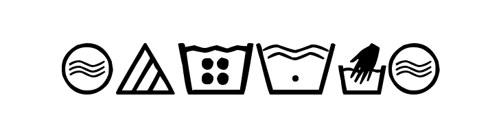 wash care  Free Fonts Download