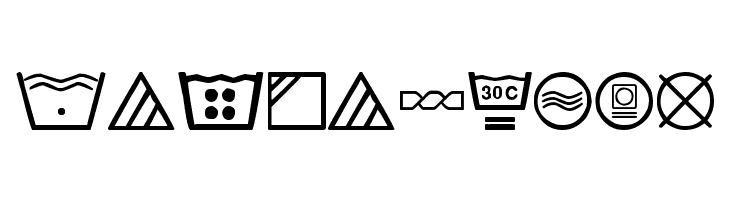 wash care  Free Fonts Download