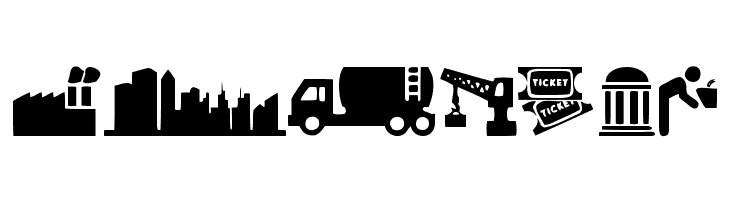 City Icons  Free Fonts Download