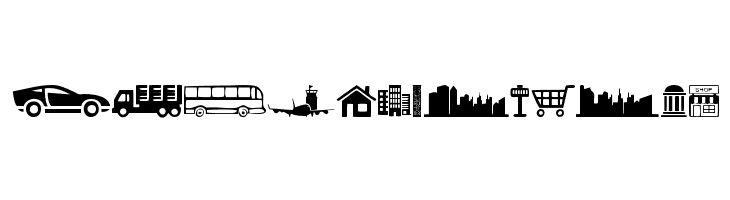 City Icons  Free Fonts Download