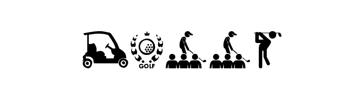 Golf Icons  Free Fonts Download