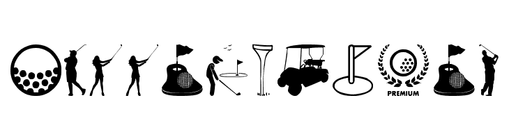 Golf Icons  Free Fonts Download