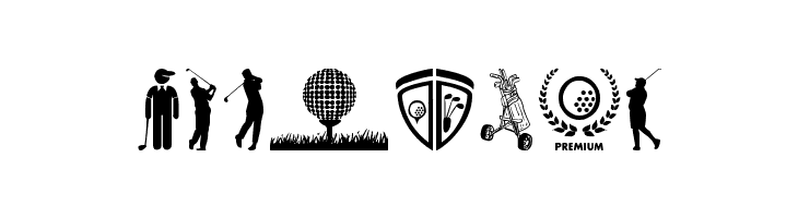 Golf Icons  Free Fonts Download