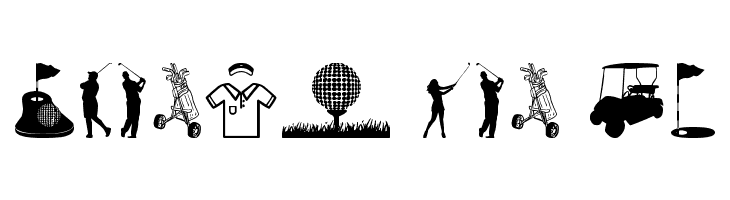 Golf Icons  Free Fonts Download