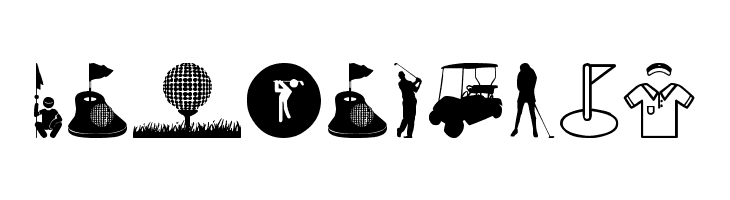 Golf Icons  Free Fonts Download