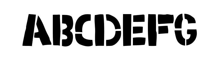 WOODCUTTER ARMY [Stencil]  Free Fonts Download