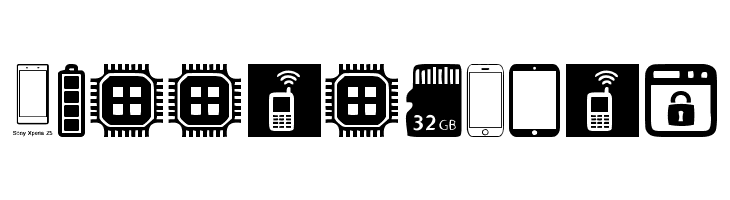 Smartphone Icons  Free Fonts Download