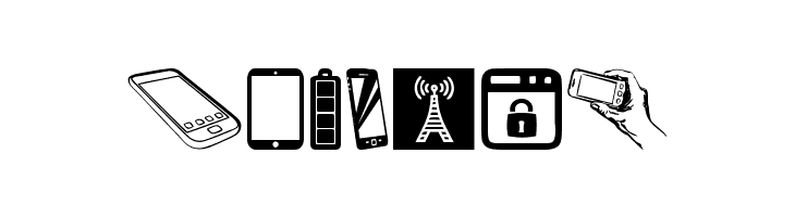 Smartphone Icons  Free Fonts Download