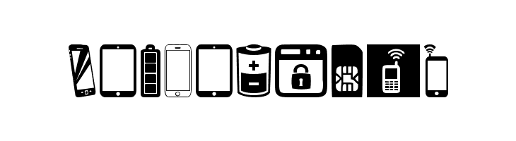 Smartphone Icons  Free Fonts Download