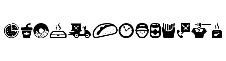 Fast Food Icons  Free Fonts Download