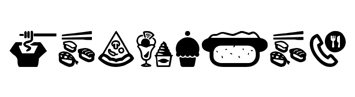 Fast Food Icons  Free Fonts Download
