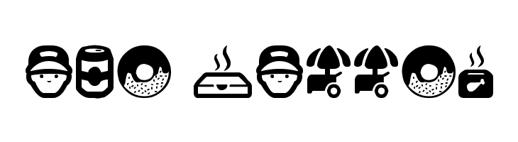 Fast Food Icons  Free Fonts Download