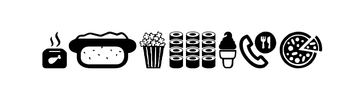 Fast Food Icons  Free Fonts Download