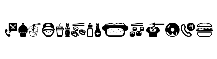 Fast Food Icons  Free Fonts Download