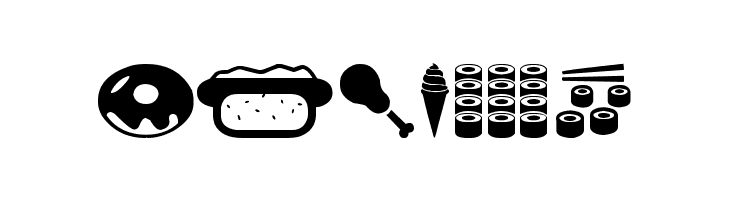 Fast Food Icons  Free Fonts Download