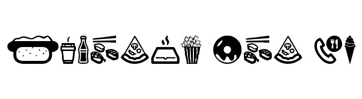 Fast Food Icons  Free Fonts Download