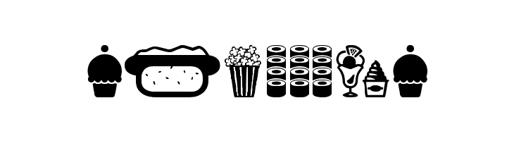 Fast Food Icons  Free Fonts Download