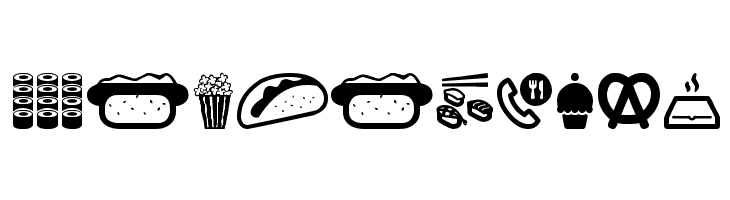 Fast Food Icons  Free Fonts Download