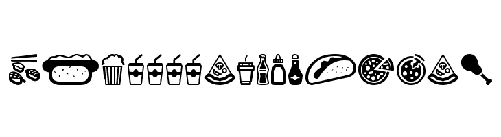 Fast Food Icons  Free Fonts Download