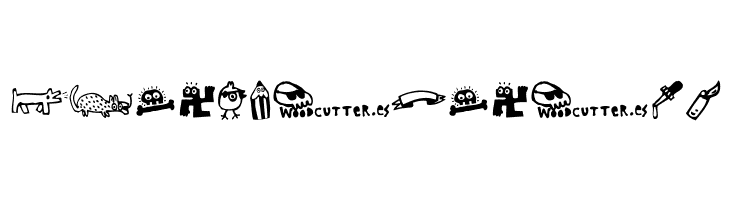 Woodcutter rare drawings  Free Fonts Download