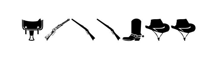 Wild West Icons  Free Fonts Download